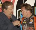 Talking with Mike Roberts at Knoxville (Funderburk Racing Photo)