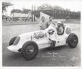 1941 Driver Paul Russo in the Marchese Brothers car sponsored by Leader Cards.

