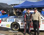 Donahue makes 2nd NASCAR start and supports Blue Lives Matters.......