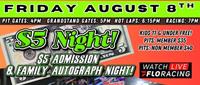 FRIDAY NIGHT… $5 NIGHT! FAMILY AUTOGRAPH NIGHT!