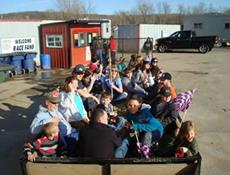 We offer hay rides for special ocasion. A ride through the pits to see the teams getting ready to race.
