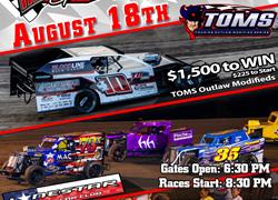 Touring Outlaw Modified Series Invades HOT Speedway 8/18/23