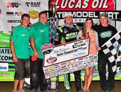 Richards flies Lucas Oil Late Model checkers at Po