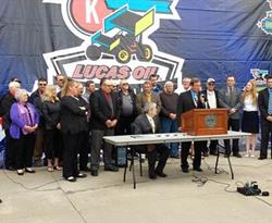 Bill Signing with Governor Terry Brandstad at Knoxville Raceway! Brandon Bingham