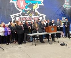Bill Signing with Governor Terry Brandstad at Knoxville Raceway! Brandon Bingham