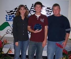 Jamie & his parents at 2007 English Creek Speedway Banquet