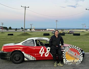 3rd place Feature winner- Bradley Shaw #48
6th annual G-Dog Memorial race 8-13-22