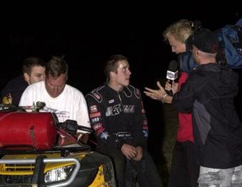 Brady Bacon interviewed by the VERSUS crew after his crash