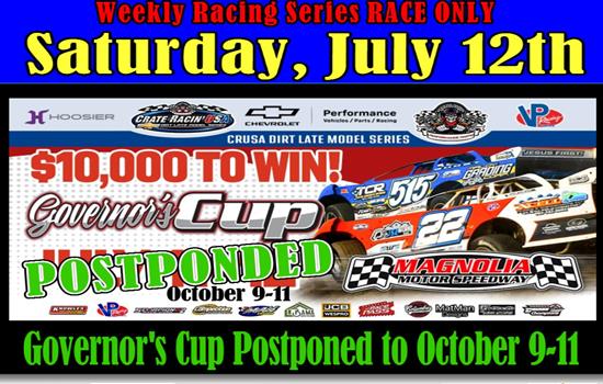 Governor’s Cup Postponed to October