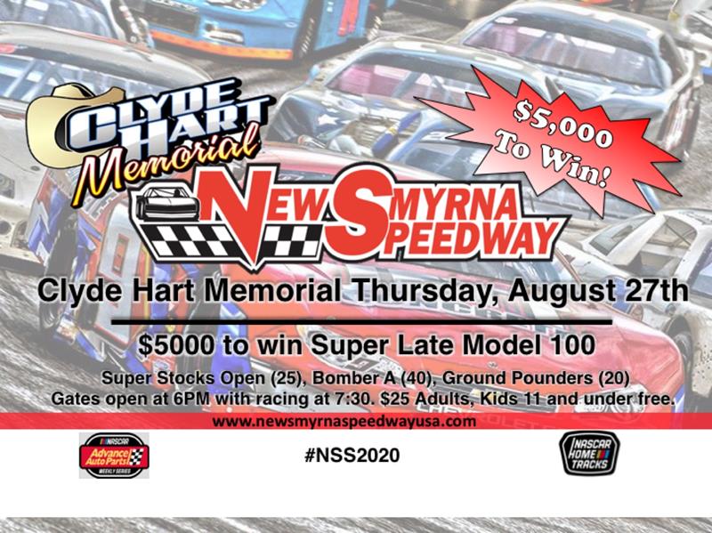 Everything You Need To Know For The Clyde Hart Memorial 8 27 New Smyrna Speedway