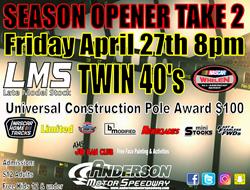 NEXT EVENT:  AMS Season Opener Take 2  April 27th