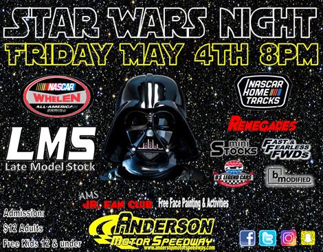 NEXT EVENT: May The 4th Be With You 8pm. STAR WARS NIGHT!