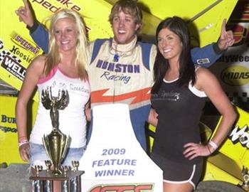 Chad Humston with his first ASCS win
