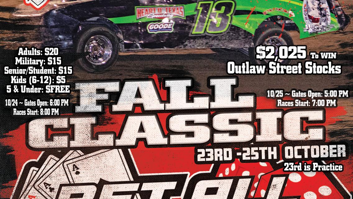 Bet All Racing Lucky 13 Fall Classic October 23-25, 2025