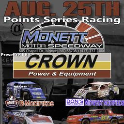 August 25th Point Series Racing