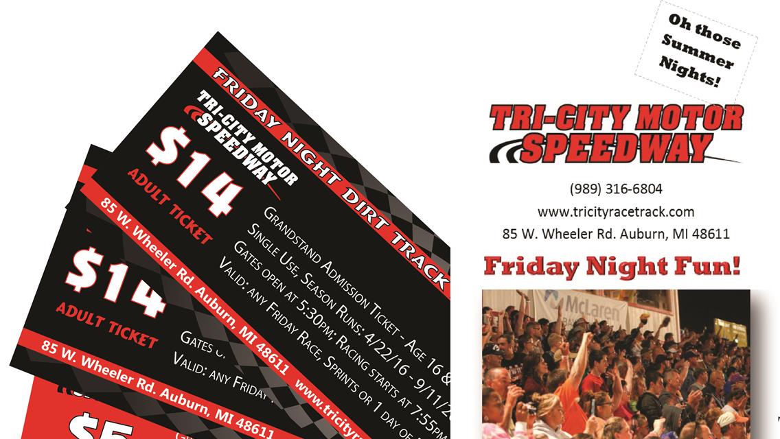 Tri-City Motor Speedway Launches Race Ticket Fundraiser Program