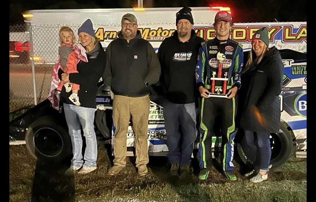 Klay Beemer drove his CRC Motorsports Modified to victory at Sports Raceway Park.