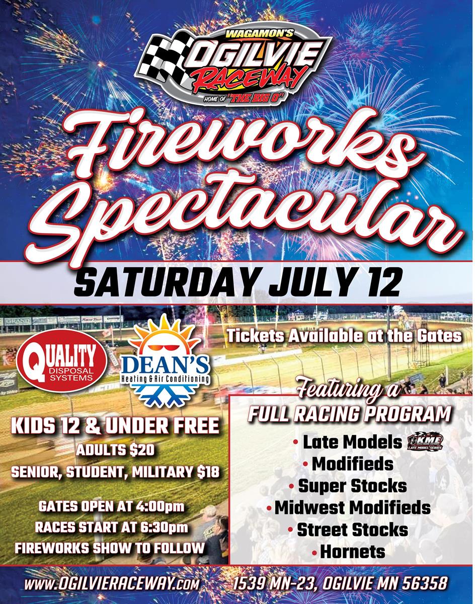 FIREWORKS SPECTACULAR on Saturday, July 12