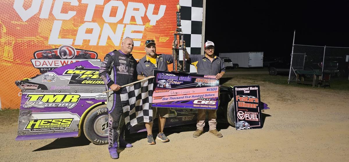 Dennis Lunger Jr. won the Limited Modified portion of the Modified Madness at Stateline Speedway on Thursday, July 24.
