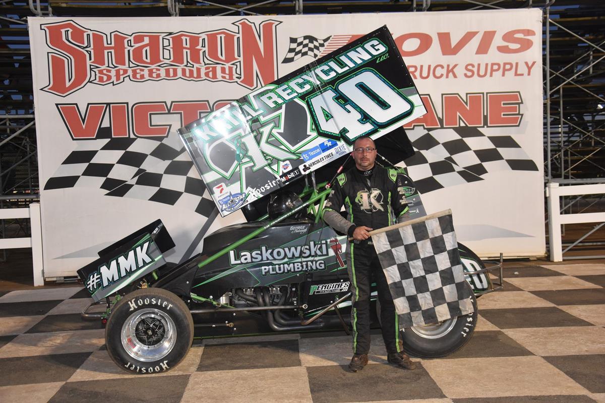HOBAUGH CHARGES FROM P9 FOR 1ST 410 SPRINT WIN; WHITLING ENDS 3+ YR STOCK WINLESS DROUGHT; CAREER 1ST FOR BOYER IN RUSH MODS; DOUBLE REPEATS IN ECONOS