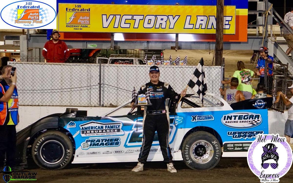 Chevy Boyer, Ryan Hamilton, Ken Schrader, Troy Medley, Lee Stuppy & Matthew Mackey take wins at I-55 Federated Auto Parts Raceway Park!