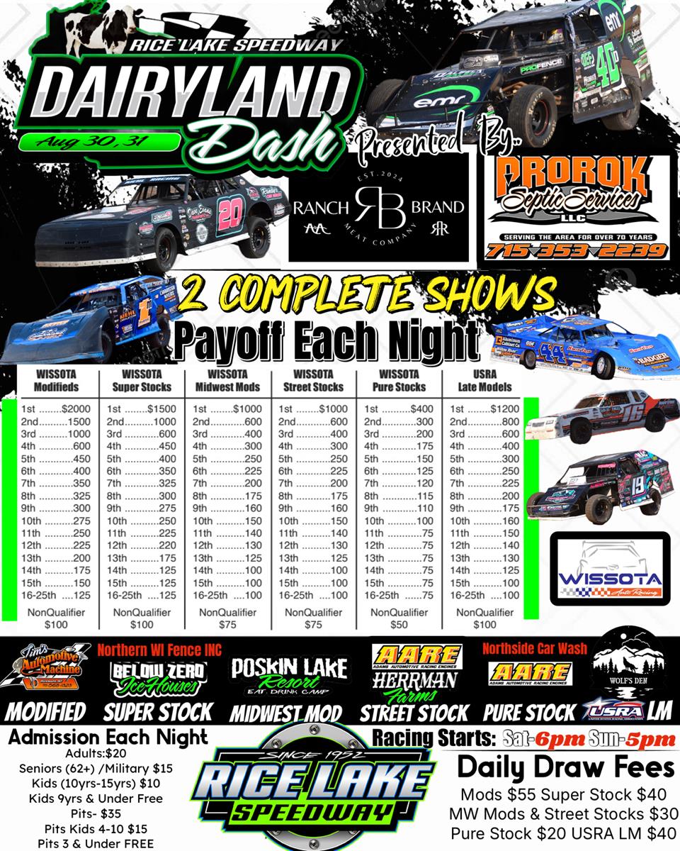 Dairyland Dash Info