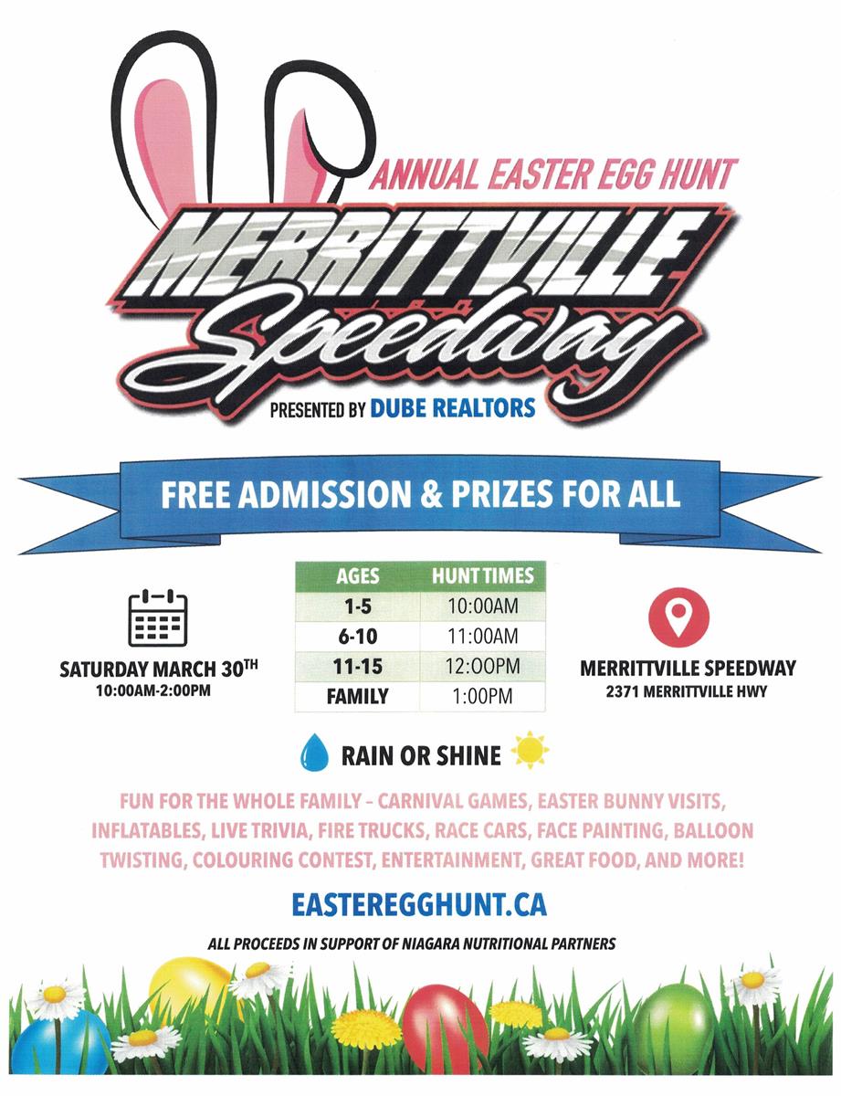 Merrittville Speedway to Host Annual Easter Egg Hunt!