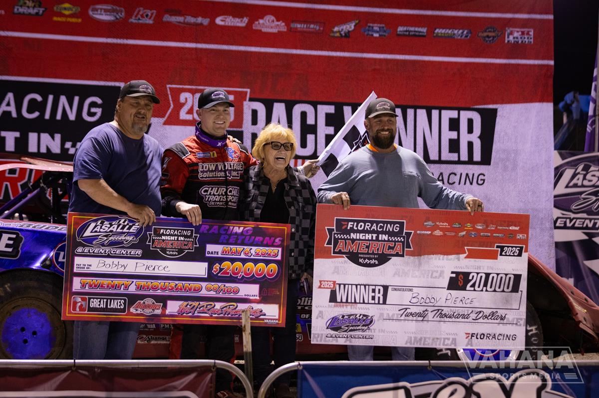 Pierce Powers to Victory in LaSalle Speedway Reopening