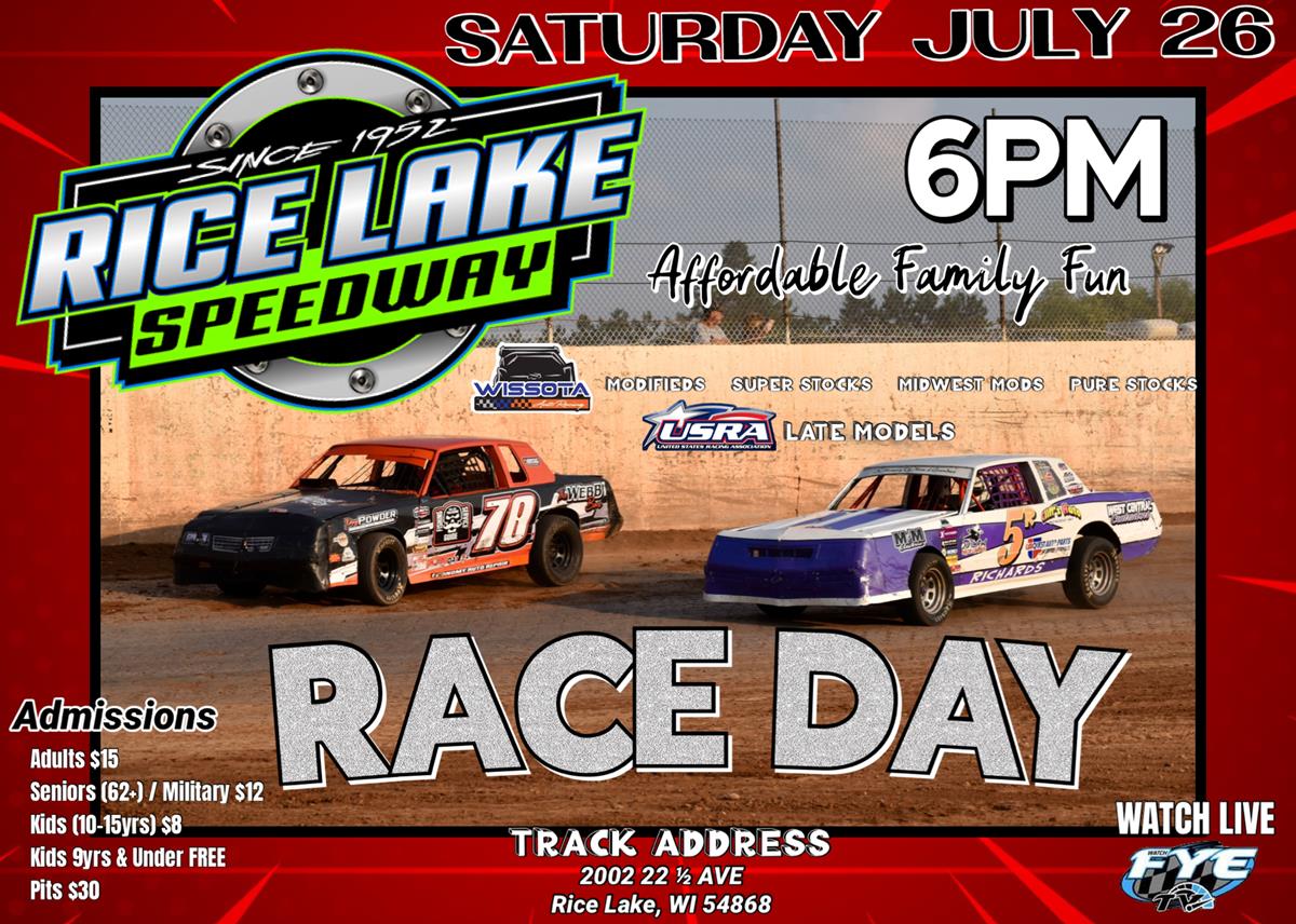 Rice Lake Speedway Races Tonight