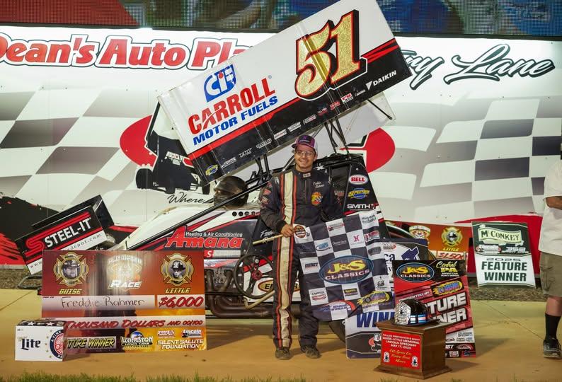 FREDDIE RAHMER WINS THRILLING FALLEN FIREFIGHTERS NIGHT "GUISE-LITTLE MEMORIAL": Norris Powers to Second 358 Sprint Car Victory of the Season