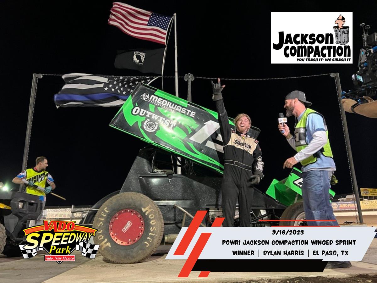 Dylan Harris Delivers in Jackson Compaction POWRi Vado 305 Sprint Feature Win