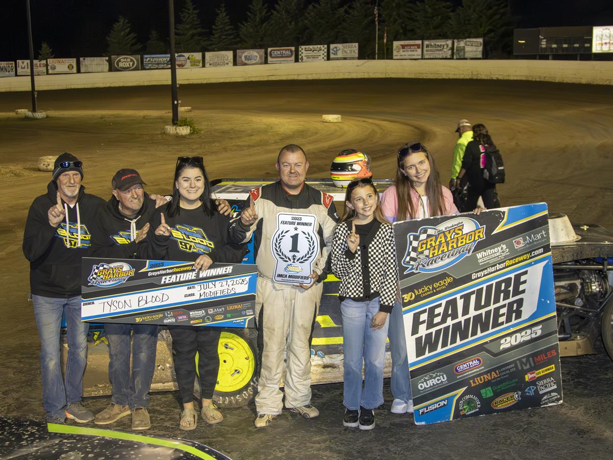 Tyson Blood gets 3rd Grays Harbor Modified Win of the Season
