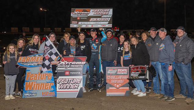Karter Sarff Snags Night Two Win at Farmer City with POWRi National Midgets and Xtreme