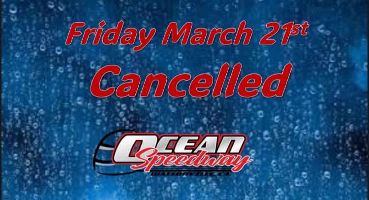 March 21st - CANCELLED
