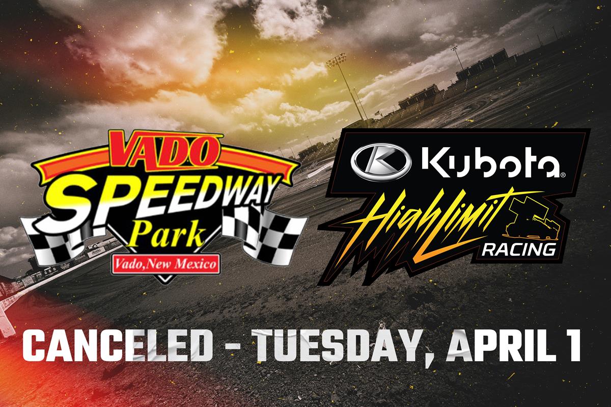 Strong Gale Force Winds Force Cancelation of High Limit Date at Vado Speedway Park