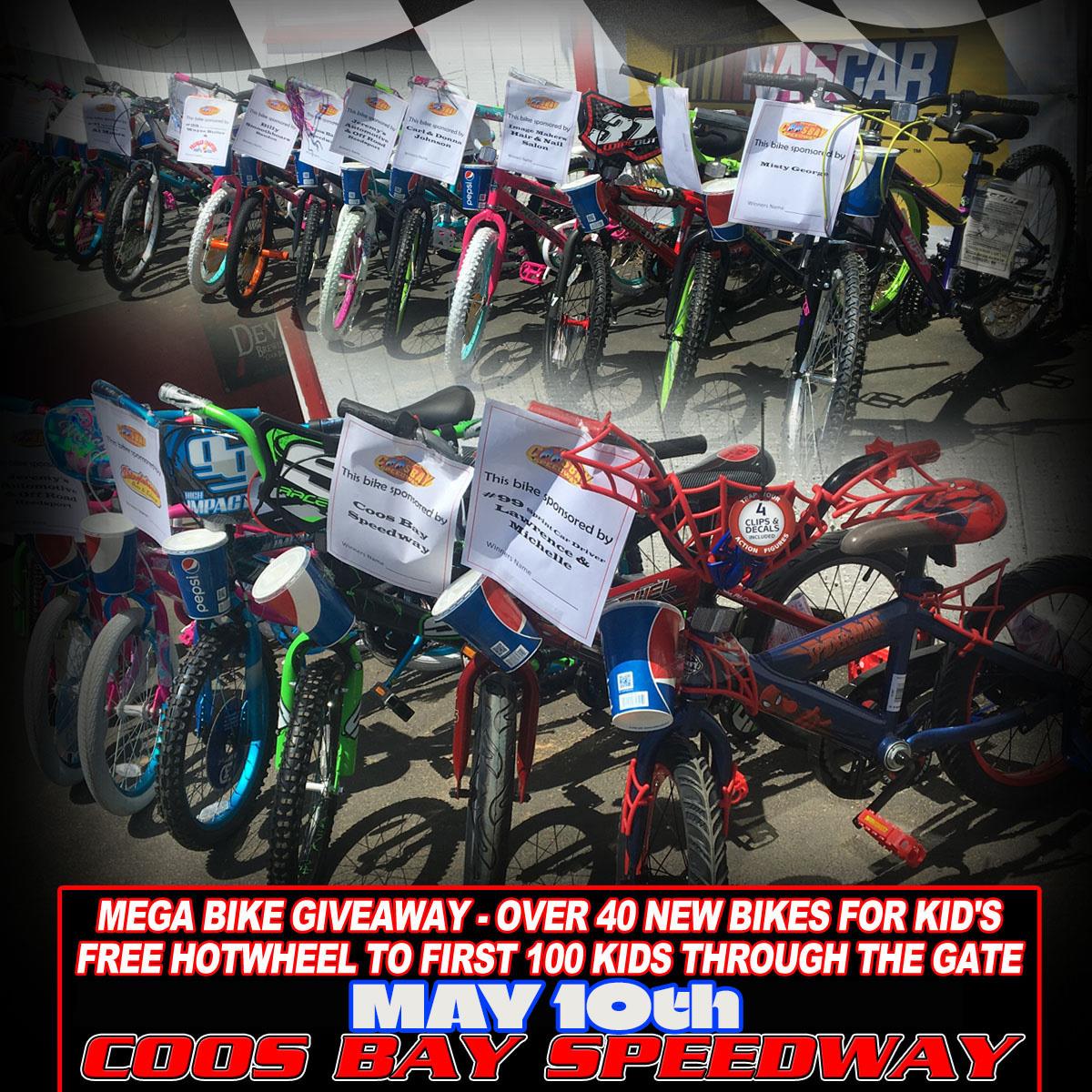 Mega Bike Giveaway May 10th