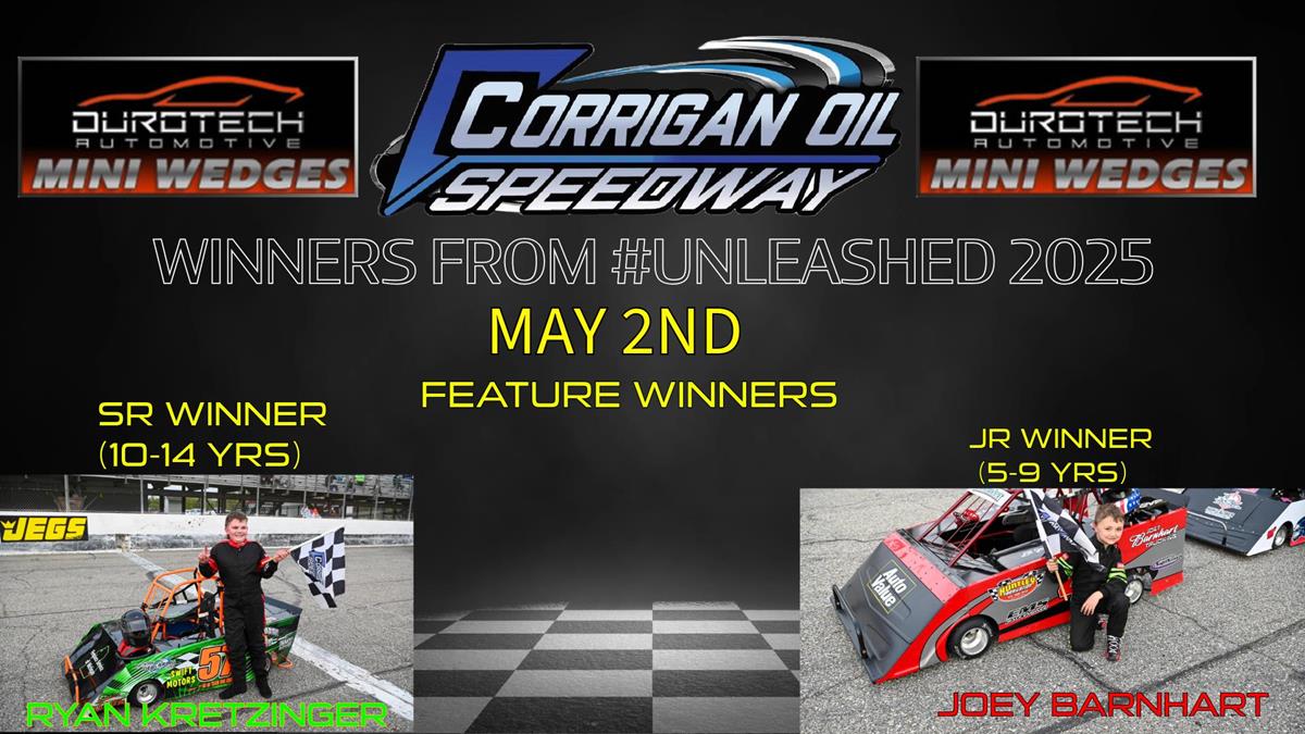 Mini Wedge Racers Compete On New Track Joey Barnhart and Ryan Kretzinger Victorious!