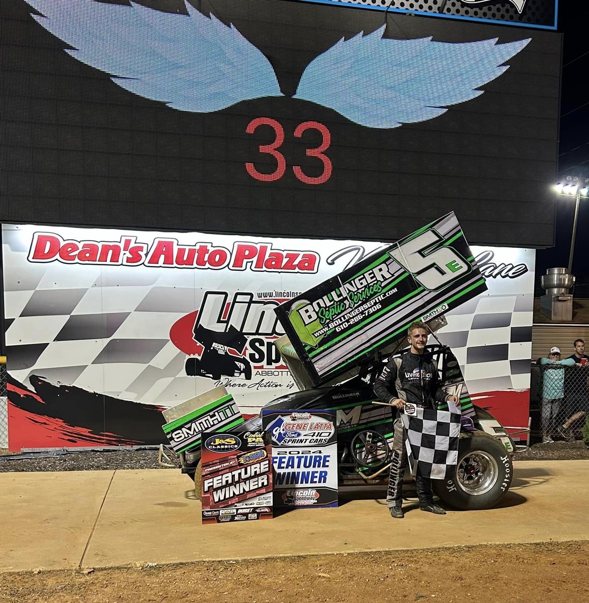 AARON BOLLINGER GOES BACK TO BACK; Mike Bittinger Scores 358 Sprint Victory