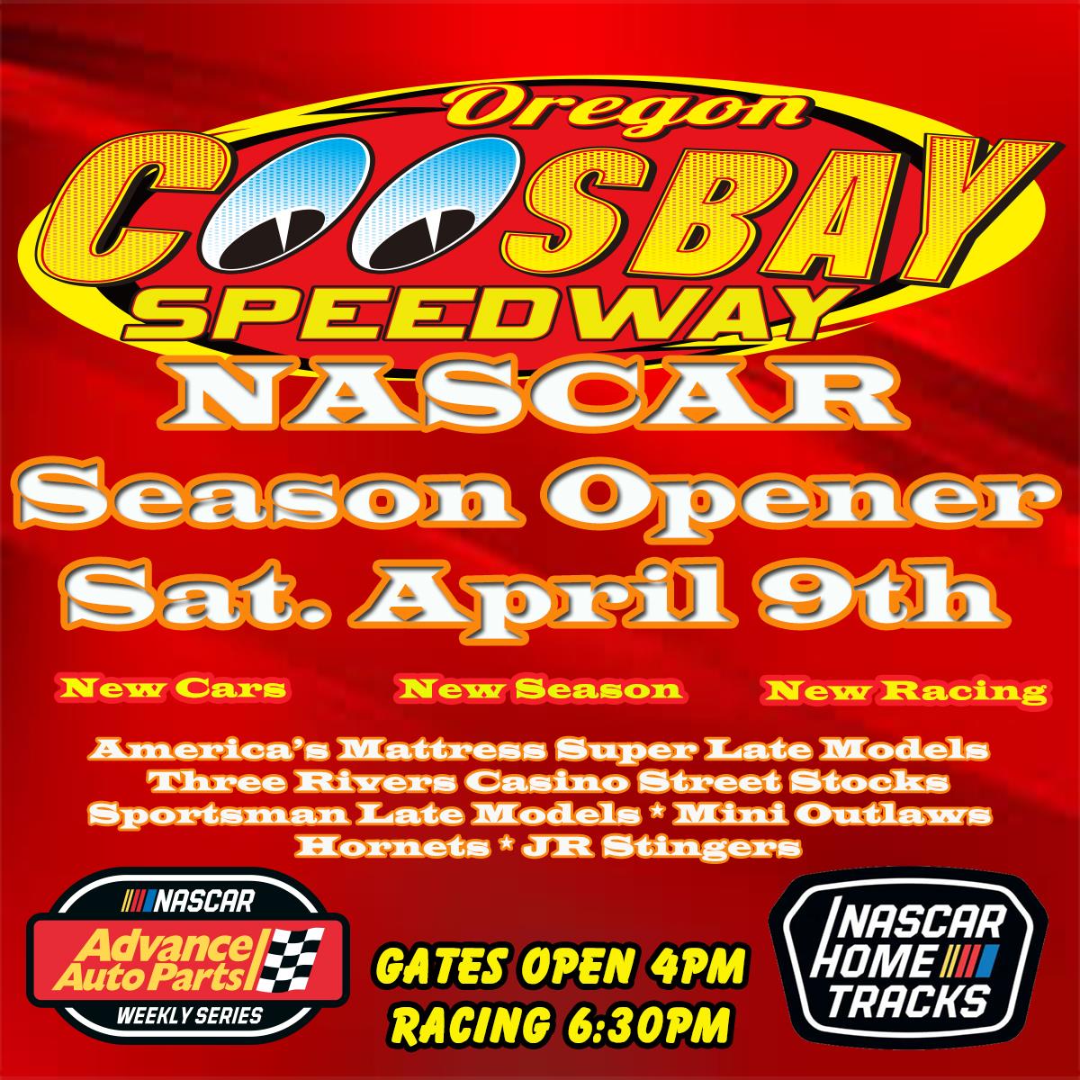 NASCAR Season Opener Saturday April 9th
