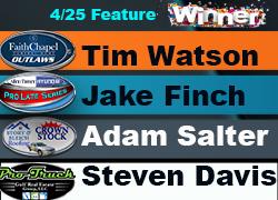 Finch Secures Allen Turner PLM Season Opener; Watson, Davis, Salter Collect Wins at 5 Flags