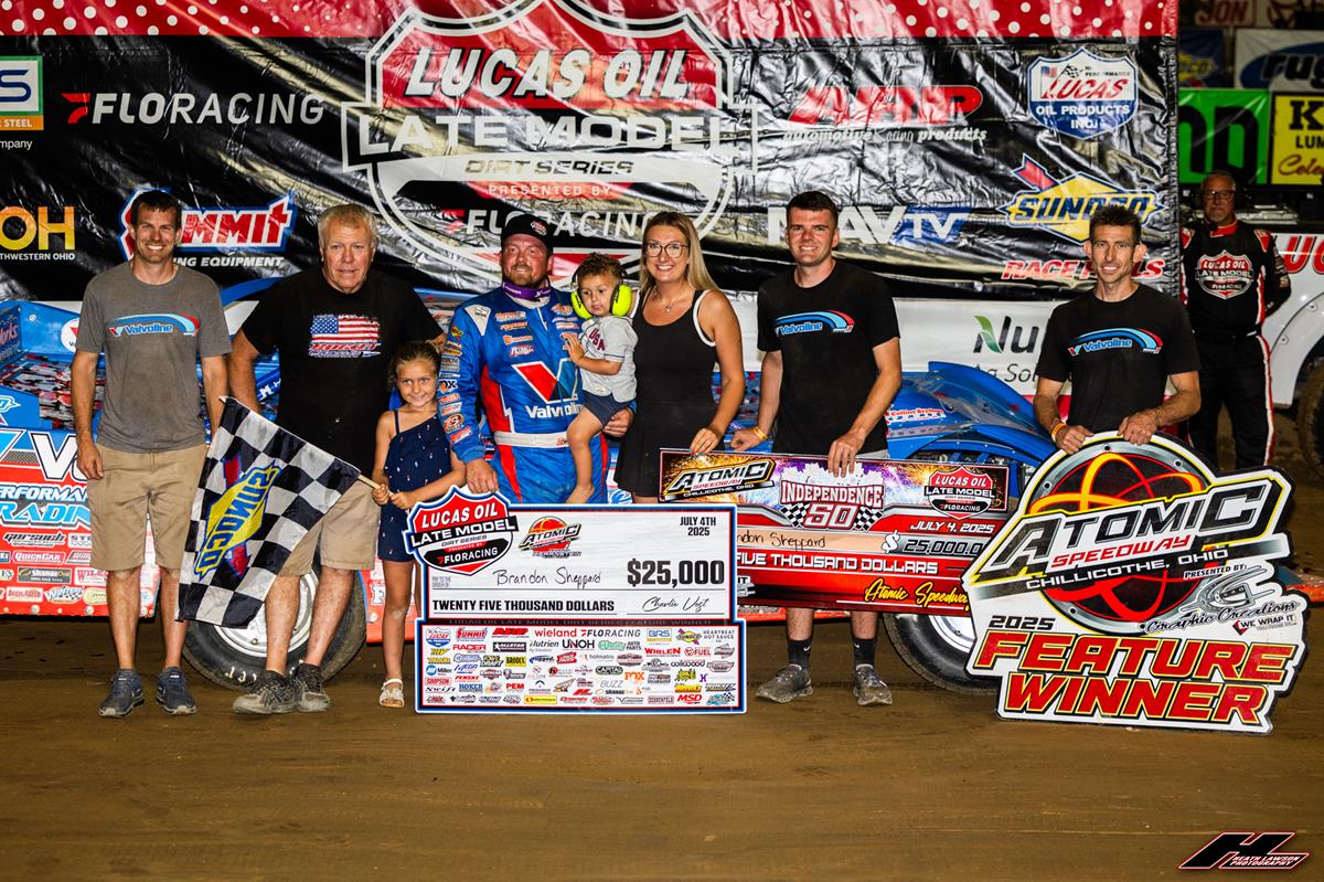 Atomic Speedway (Alma, OH) – Lucas Oil Late Model Dirt Series – Independence 50 – July 4th, 2025. (Heath Lawson photo)
