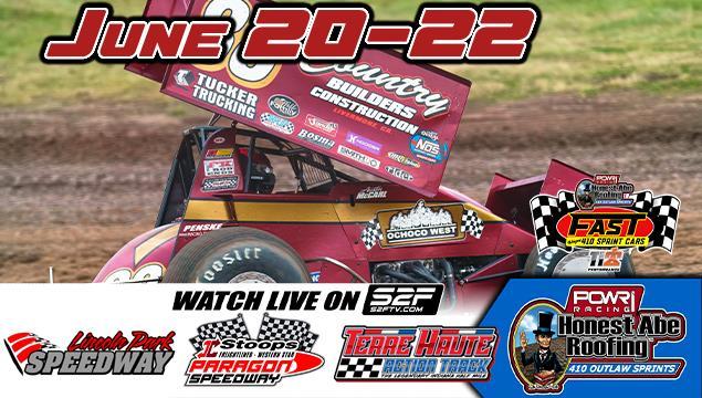 POWRi 410 Outlaw & FAST Sprints at Lincoln Park, Paragon, & Terre Haute Action Track