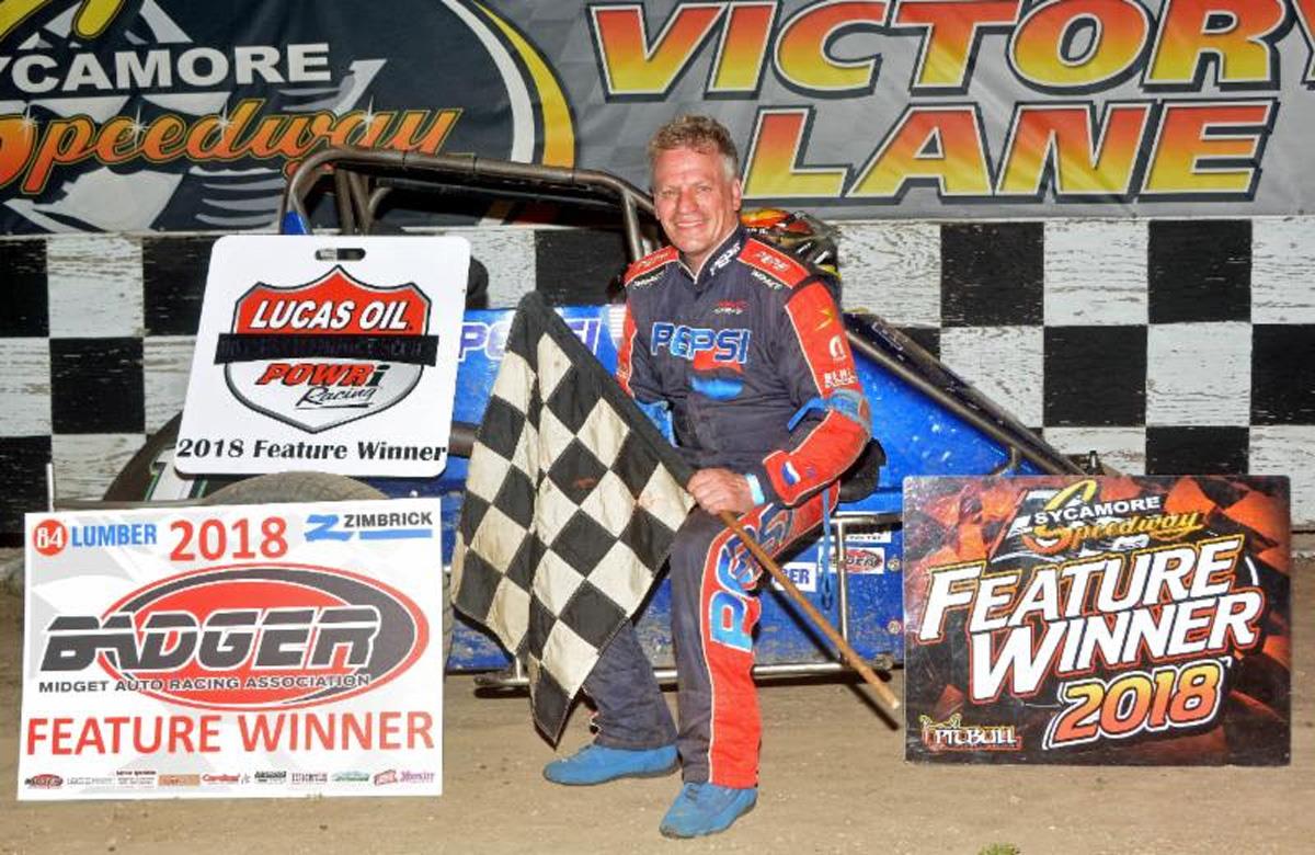 Hatton victorious in Badger Midgets at Sycamore