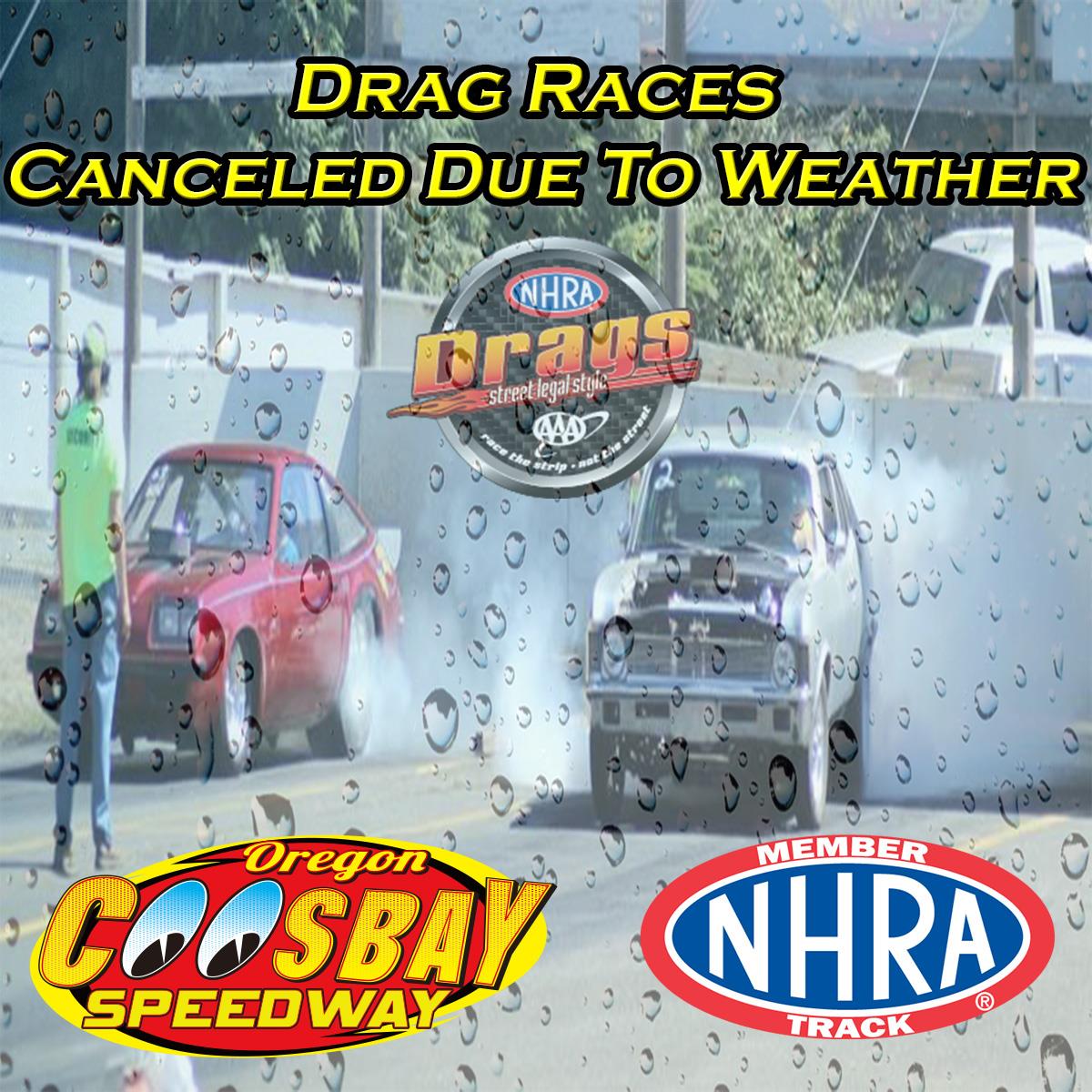 Drag Racing Weekend at Coos Bay Speedway Canceled Due to Rain