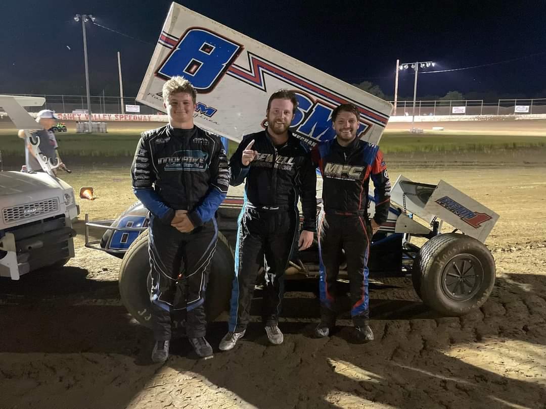 Alex Sewell Charges To His First Career ASCS National Victory At Caney Valley Speedway!