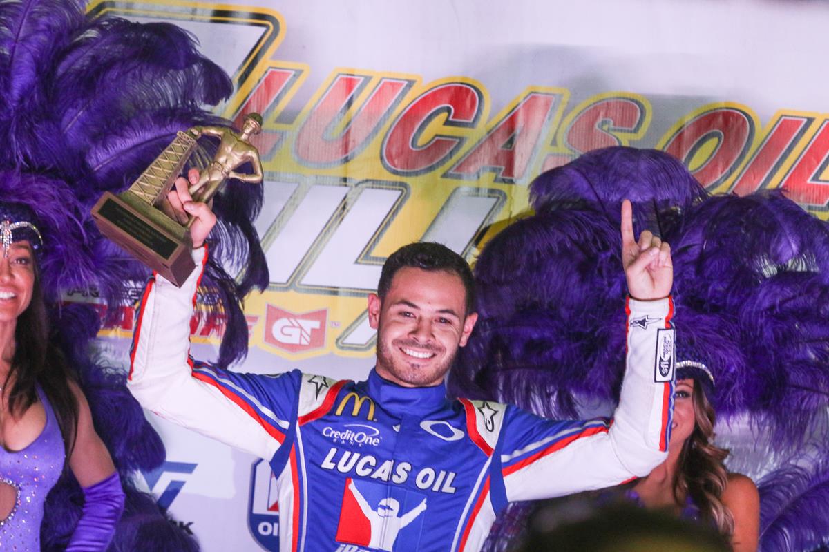 Kyle Larson Wins The 34th annual Lucas Oil Chili Bowl Nationals presented by General Tire