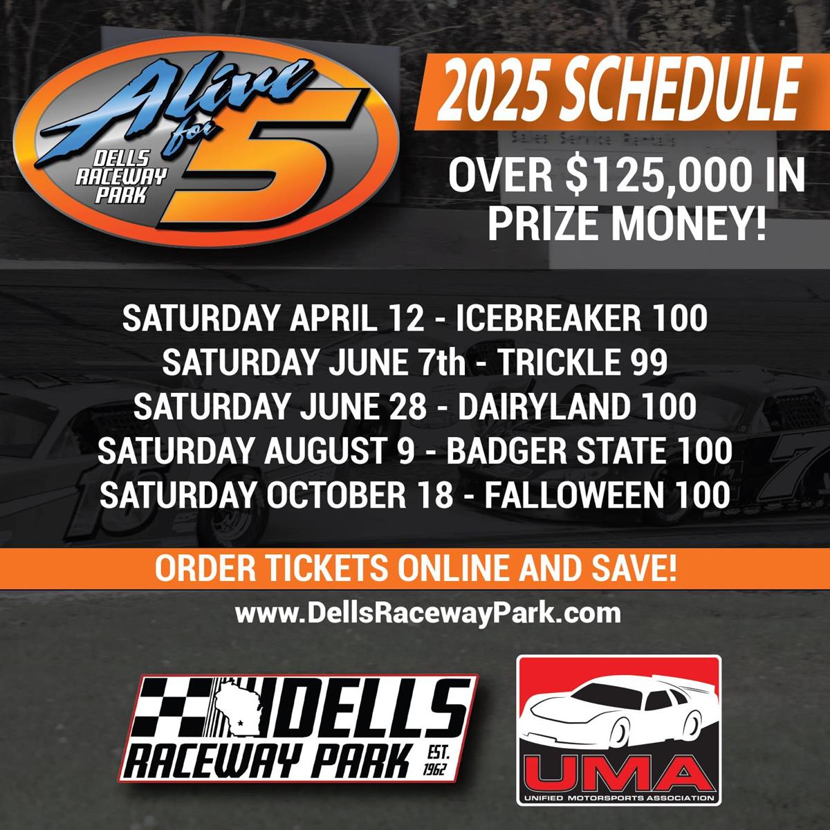 2025 ALIVE FOR 5 SUPER LATE MODEL SERIES SCHEDULE