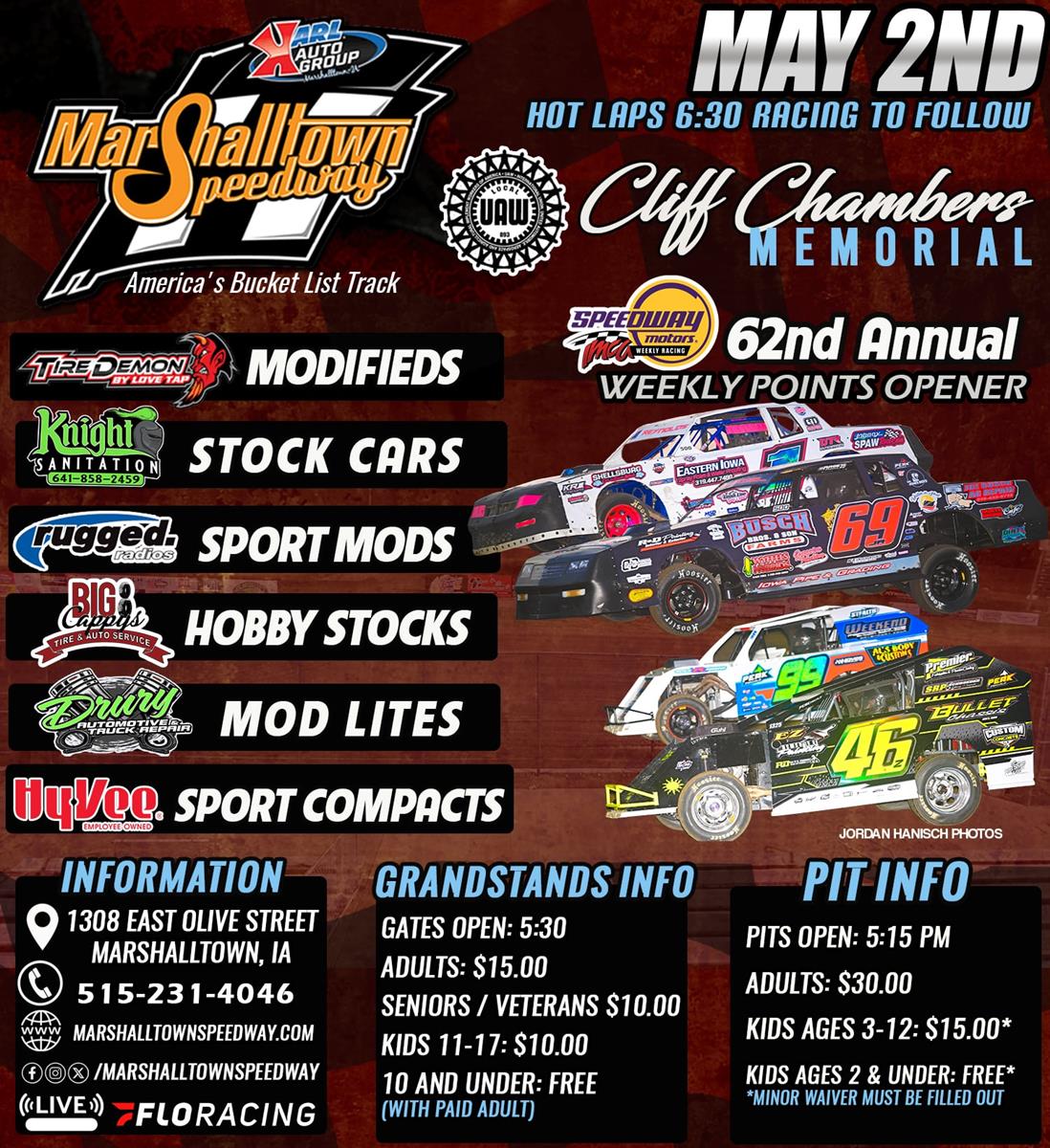 UAW Local 893 Cliff Chambers Memorial Season Opener Up Next
