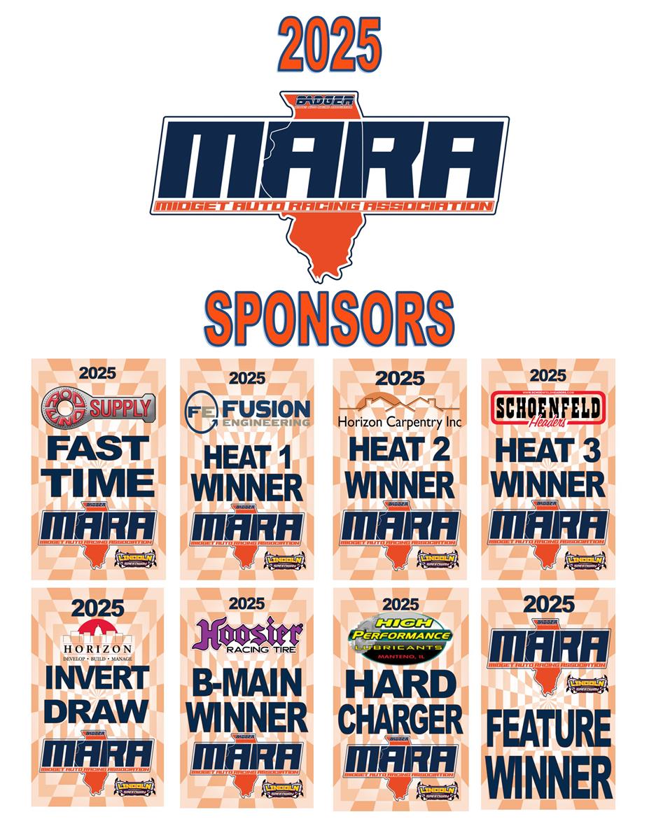 MIDGET AUTO RACING ASSOCIATION (MARA) Announces 2025 Sponsors