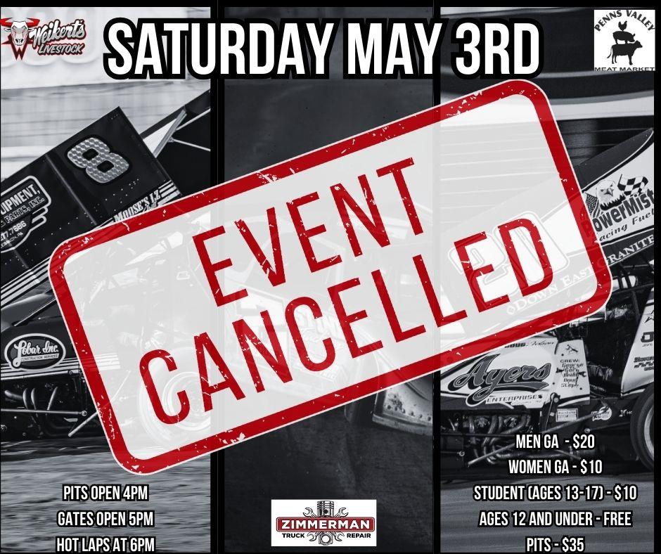 Port Royal Speedway Cancels Racing Action for May 3rd